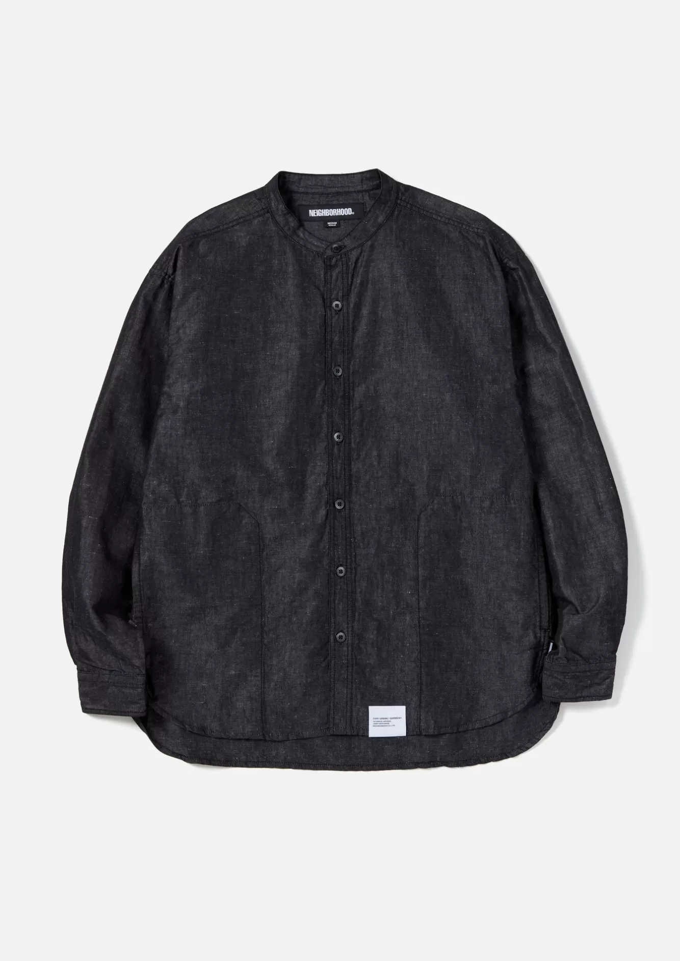 NEIGHBORHOOD Shirts>Bandcollar Shirt Ls