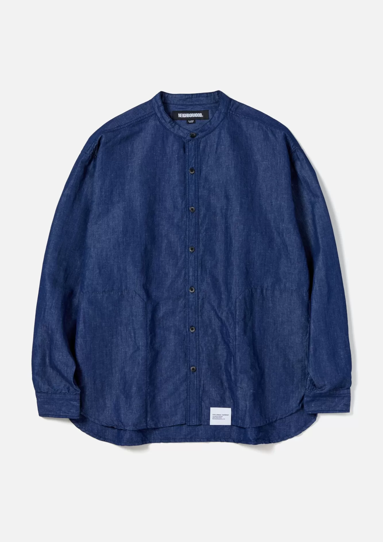 NEIGHBORHOOD Shirts>Bandcollar Shirt Ls