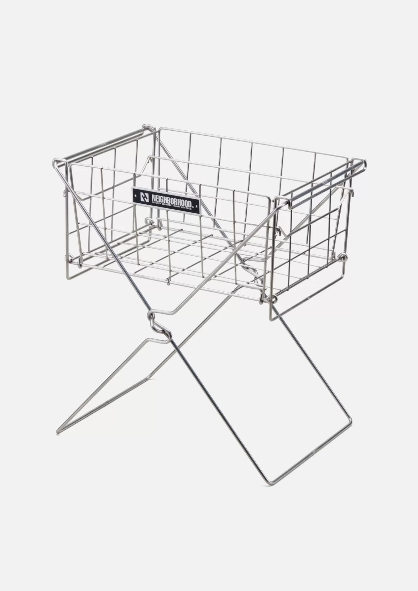 NEIGHBORHOOD Accessories>Folding Basket & Stand Set Silver