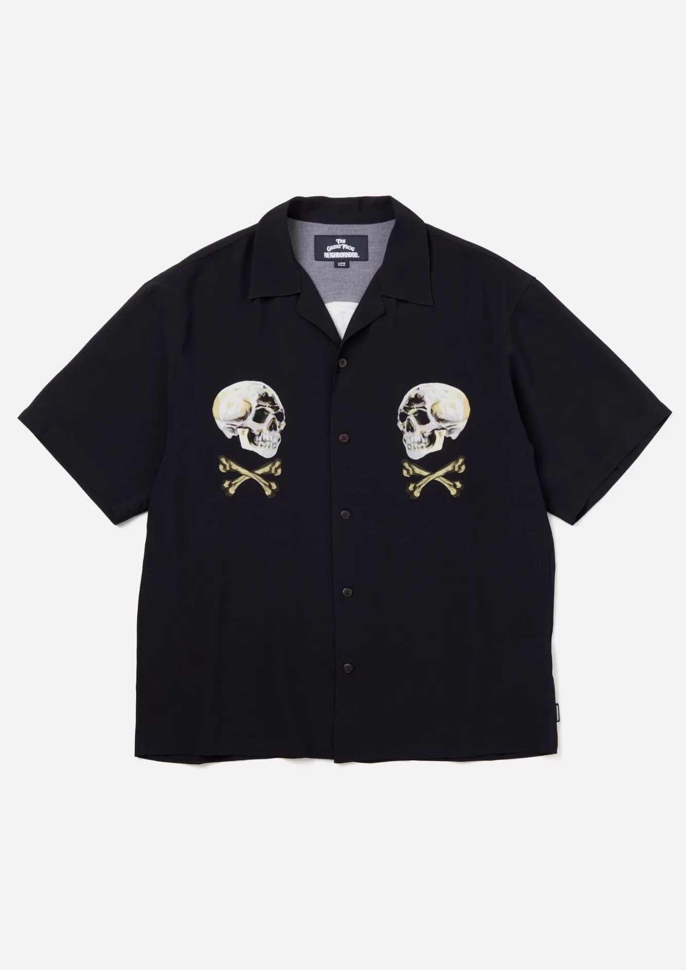 NEIGHBORHOOD Shirts>Nh X Great Frog Skull Hawaiian Shirt Ss Black