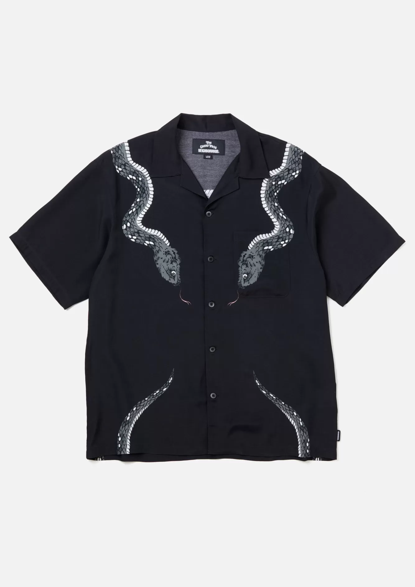 NEIGHBORHOOD Shirts>Nh X Great Frog Snake Hawaiian Shirt Ss Black