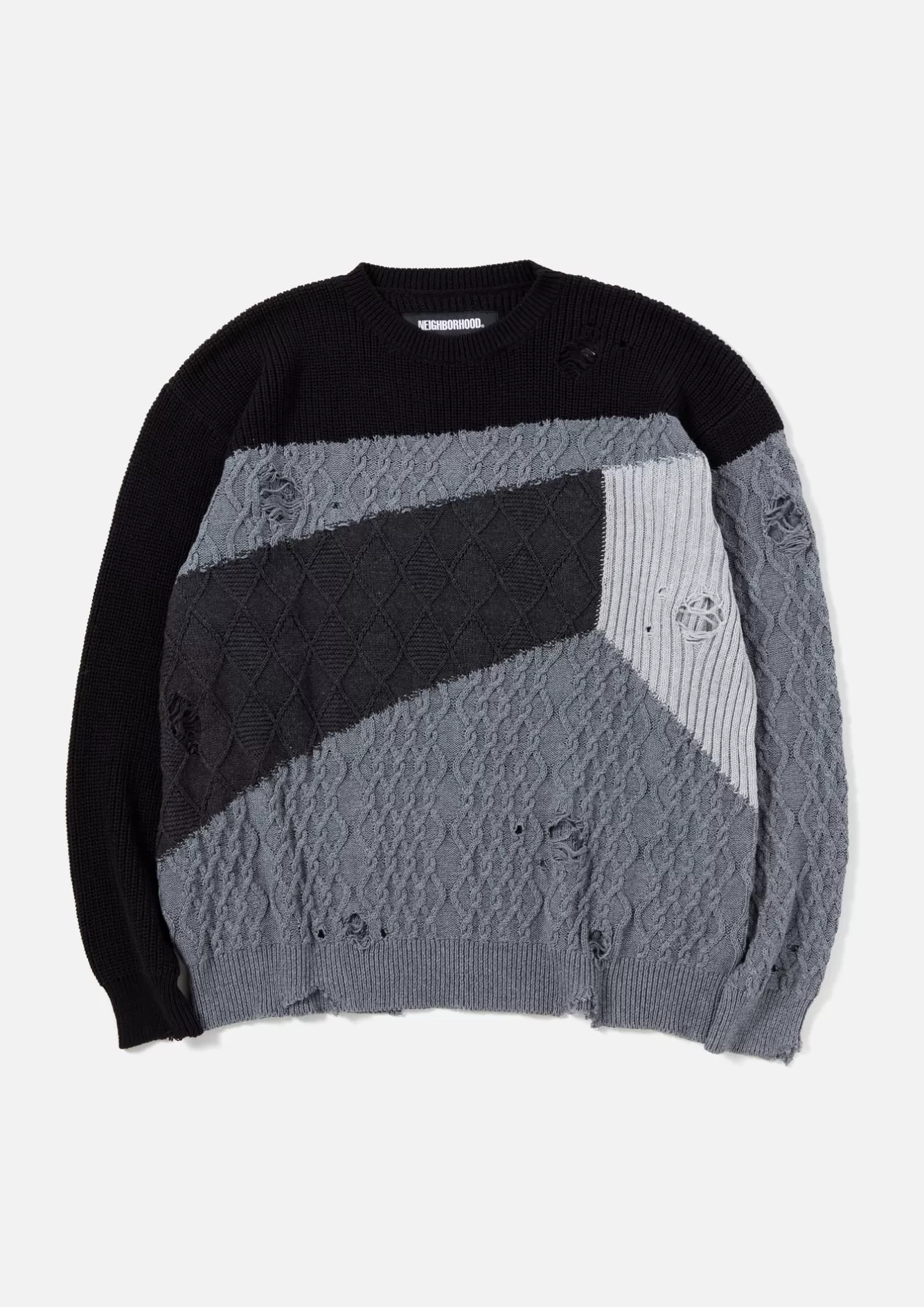 NEIGHBORHOOD Knit & Cut Sewn>Patchwork Sweater