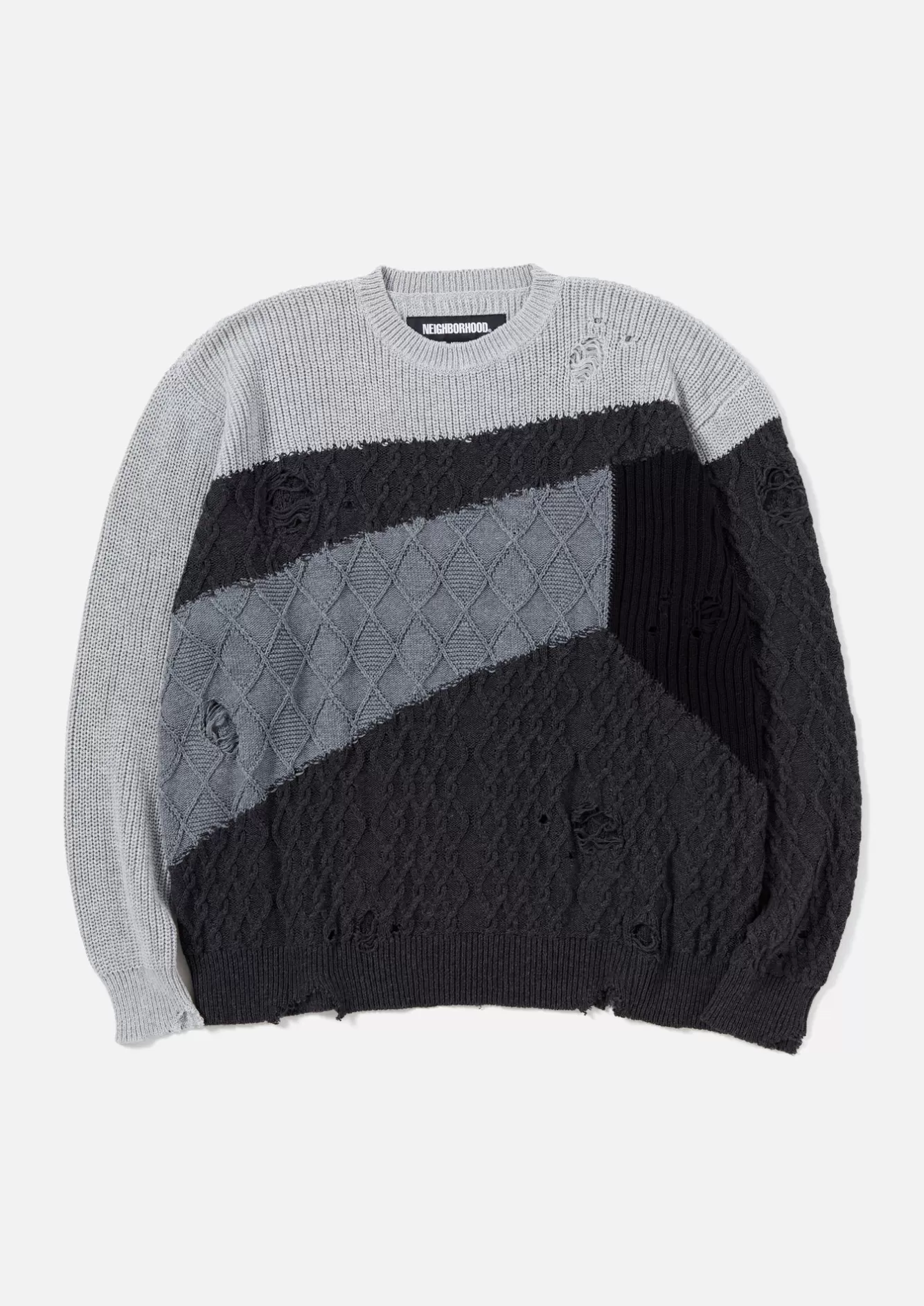 NEIGHBORHOOD Knit & Cut Sewn>Patchwork Sweater