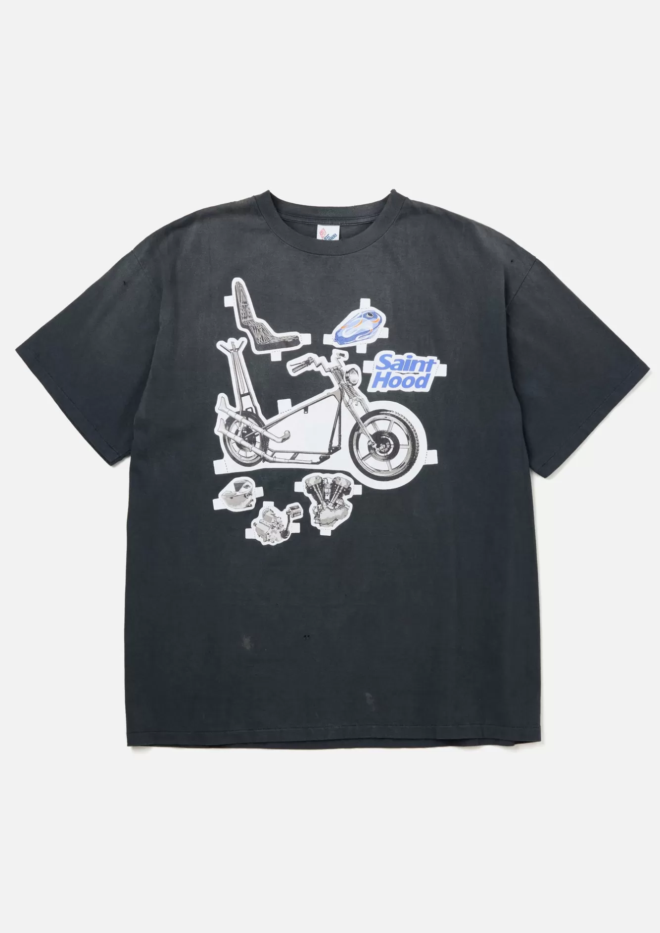 NEIGHBORHOOD Knit & Cut Sewn>Sthd_Ss Tee/Bike Black